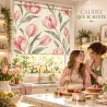 Estor Cocina Tulipanes Rosas a Medida | Estores Iroa