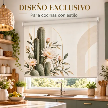 Estor Cocina Cactus a Medida | Luxury 05-26 – Estores Iroa
