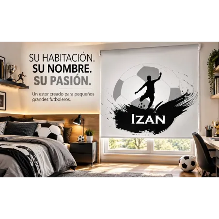Estor Fútbol Personalizado con Nombre a Medida | Estores Iroa