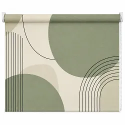 Estor Cocina Verde Salvia Geométrico a Medida | Estores Iroa