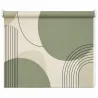 Estor Cocina Verde Salvia Geométrico a Medida | Estores Iroa