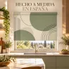 Estor Cocina Verde Salvia Geométrico a Medida | Estores Iroa