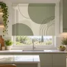 Estor Cocina Verde Salvia Geométrico a Medida | Estores Iroa