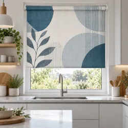 Estor Cocina Azul Moderno a Medida | Estores Iroa