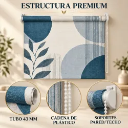 Estor Cocina Azul Moderno a Medida | Estores Iroa