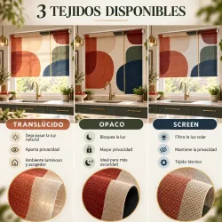 Estor Cocina Geométrico Moderno a Medida | Estores Iroa