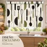 Estor para Cocina Cubiertos Verde Oliva a Medida | Estores Iroa