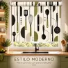 Estor para Cocina Cubiertos Verde Oliva a Medida | Estores Iroa