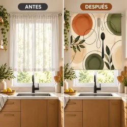 Estor Cocina Moderno Cubiertos a Medida | Estores Iroa