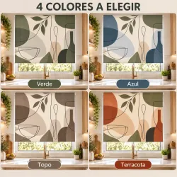 Estor Cocina Moderno a Medida | Cubiertos Geometric Nordic 27 | Estores Iroa