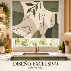Estor Cocina Moderno a Medida | Cubiertos Geometric Nordic 27 | Estores Iroa