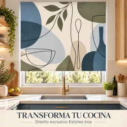 Estor Cocina Moderno a Medida | Cubiertos Geometric Nordic 27 | Estores Iroa
