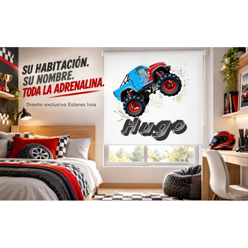 Estor Infantil Personalizado Coche de Carreras | Estores Iroa