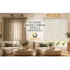 Estor Enrollable Hojas Beige a Medida | Estores Iroa