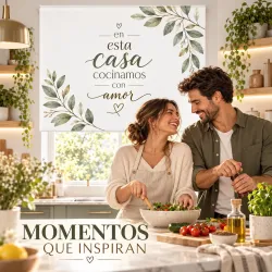 Estor Cocina con Frase Botánica 02-26 a Medida | Estores Iroa