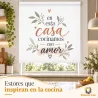Estor Cocina con Frase y Hojas 05-26 a Medida | Estores Iroa