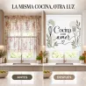 Estor para Cocina Moderno con frase Cocina con Amor Line Art 03-26 a Medida | Estores Iroa