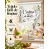 Estor para Cocina Moderno con frase Cocina con Amor Line Art 03-26 a Medida | Estores Iroa