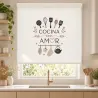 Estor Cocina con Frase Cocina con amor y Utensilios | Estores Iroa