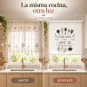 Estor Cocina con Frase Cocina con amor y Utensilios | Estores Iroa