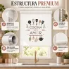 Estor Cocina con Frase Cocina con amor y Utensilios | Estores Iroa