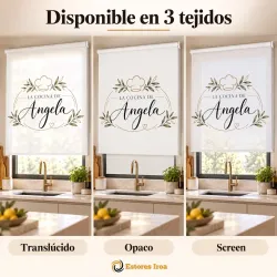 Estor para Cocina Personalizado con Nombre | Estores Iroa