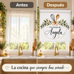 Estor Cocina a Medida con Nombre | Floral Gourmet | Estores Iroa