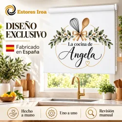 Estor Cocina a Medida con Nombre | Floral Gourmet | Estores Iroa