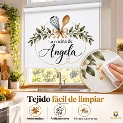 Estor Cocina a Medida con Nombre | Floral Gourmet | Estores Iroa
