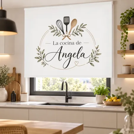 Estor Cocina a Medida con Nombre | Kitchen Botanical | Estores Iroa