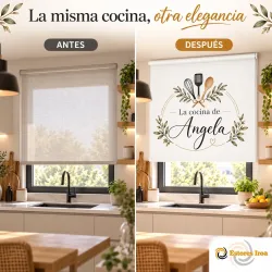 Estor Cocina a Medida con Nombre | Kitchen Botanical | Estores Iroa