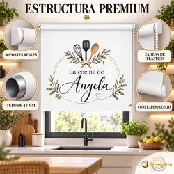 Estor Cocina a Medida con Nombre | Kitchen Botanical | Estores Iroa