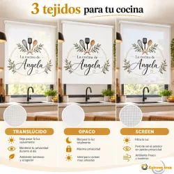 Estor Cocina a Medida con Nombre | Kitchen Botanical | Estores Iroa