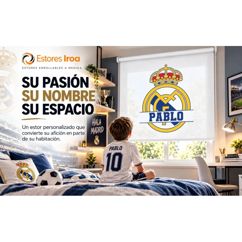 Estor Infantil de Fútbol Personalizado | Estores Iroa