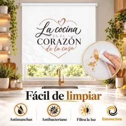 Estor Enrollable Cocina a Medida con Frase | Estores Iroa