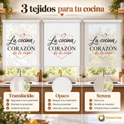 Estor Enrollable Cocina a Medida con Frase | Estores Iroa