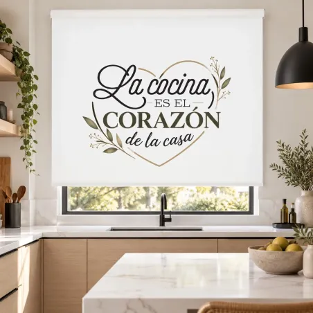 Estor para Cocina con Frase Decorativo Moderno | Estores Iroa