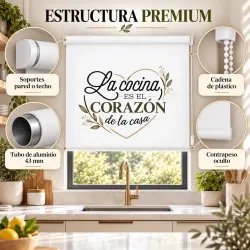 Estor para Cocina con Frase Decorativo Moderno | Estores Iroa