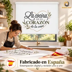 Estor para Cocina con Frase Decorativo Moderno | Estores Iroa