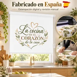 Estor Cocina Moderno con Hojas a Medida | Corazón Nature | Estores Iroa