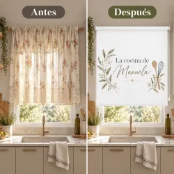Estor Cocina Personalizado con Nombre a Medida | Estores Iroa