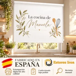 Estor Cocina Personalizado con Nombre a Medida | Estores Iroa