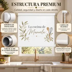Estor Cocina Personalizado con Nombre a Medida | Estores Iroa