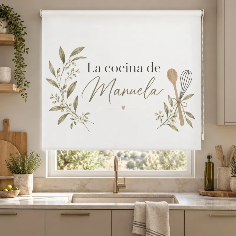 Estor Cocina Personalizado con Nombre a Medida | Estores Iroa