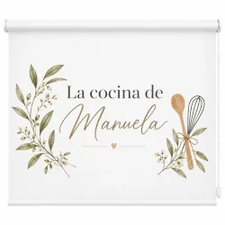 Estor Cocina Personalizado con Nombre a Medida | Estores Iroa