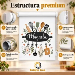 Estor Cocina Personalizado con Utensilios | Estores Iroa