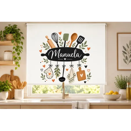 Estor Cocina Personalizado con Utensilios | Estores Iroa