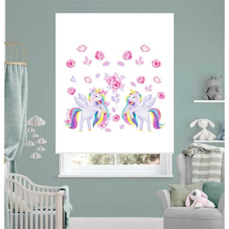 Estores Infantiles Unicornio Hermanas 005