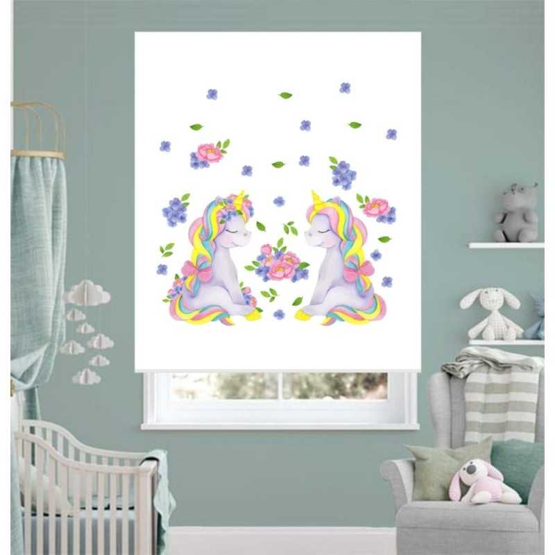 Estores Infantiles Unicornio Hermanas