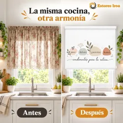 Estor Enrollable Cocina Condimentos para la Rutina | Iroa